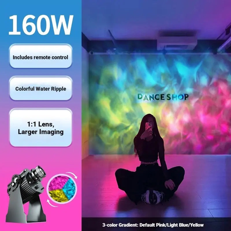 RGB Water Ripple Aurora Projector Light for Home & Events-S42