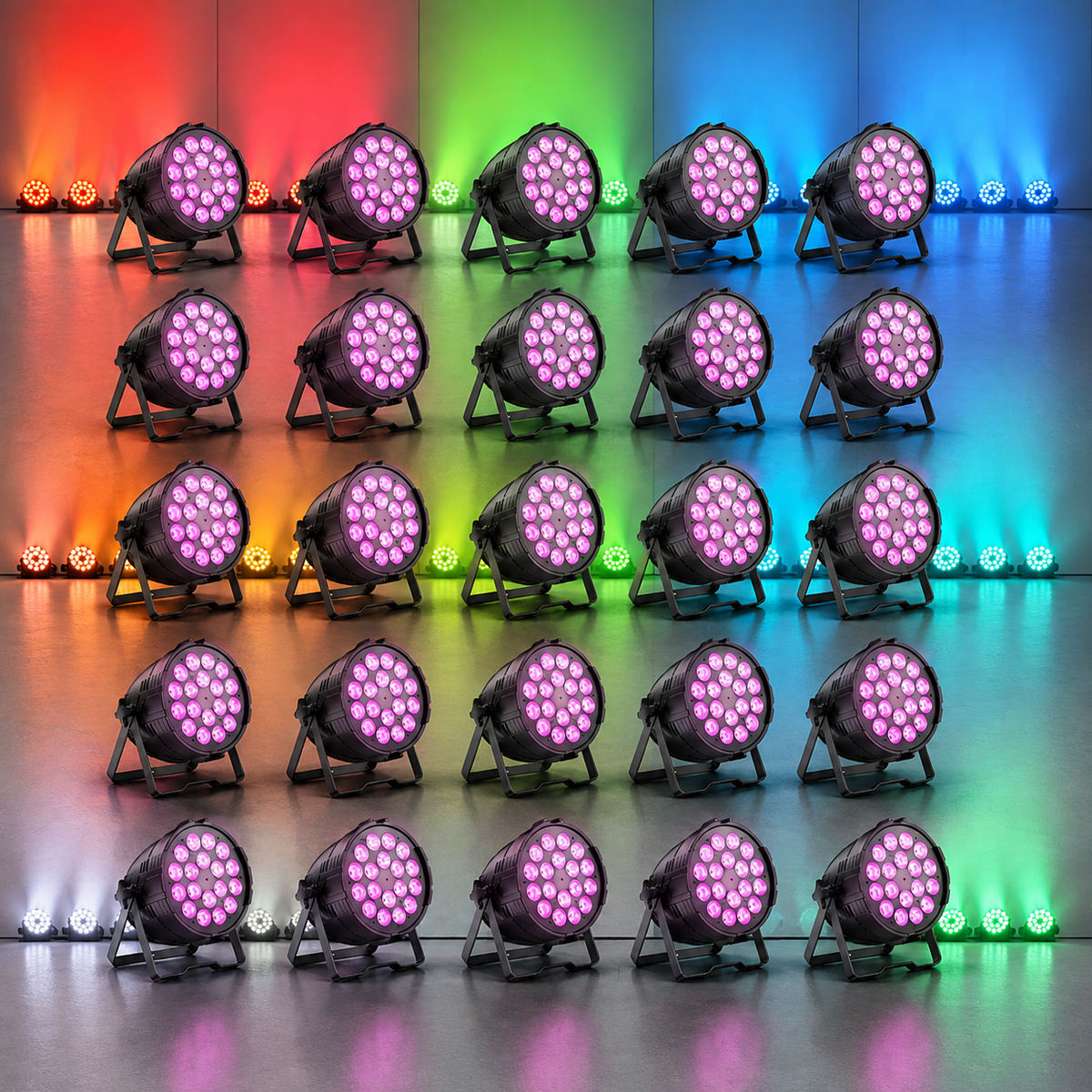KTVLIGHTS 18x10W RGBW 4-in-1 LED Wash PAR Light-P21