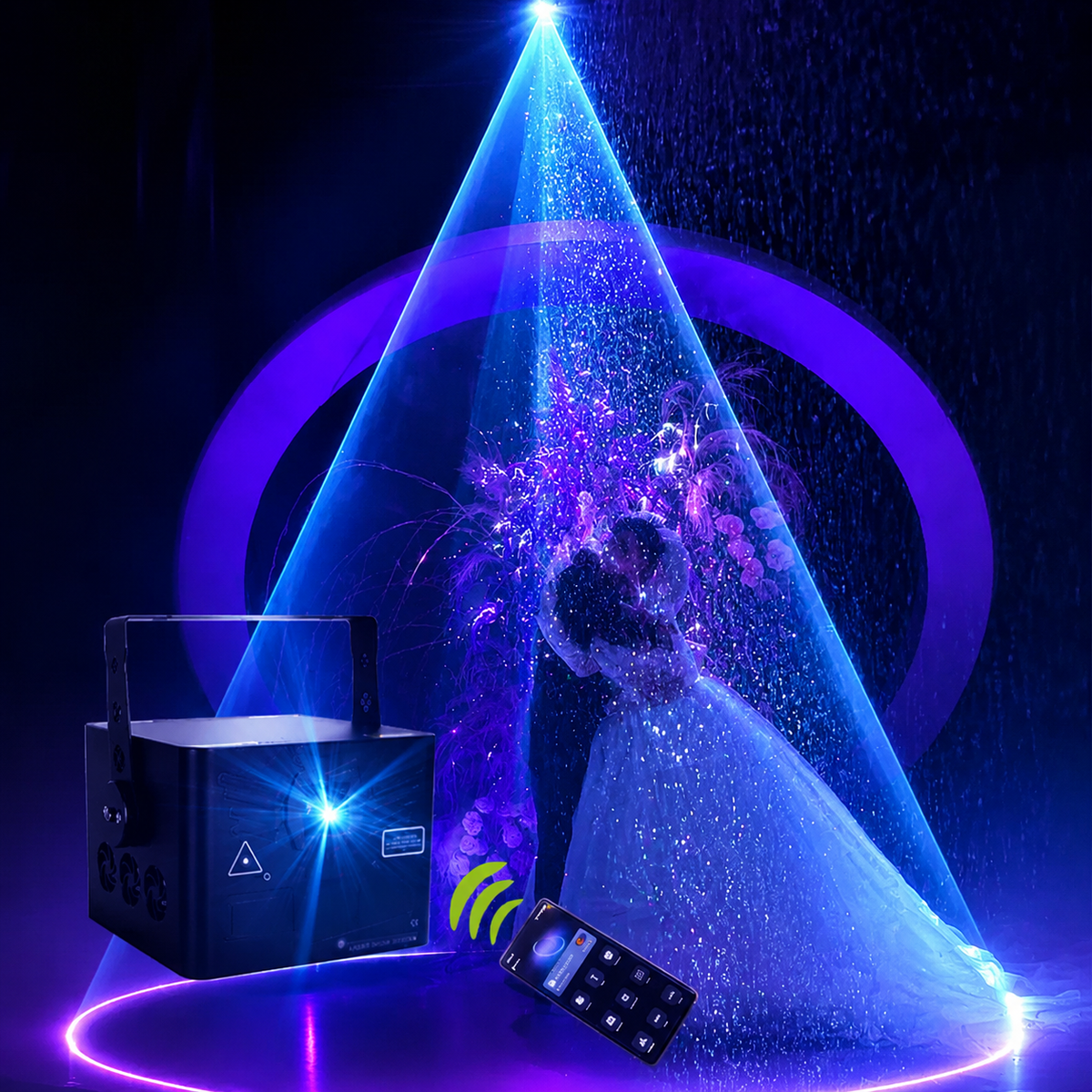 KTVLIGHTS 6W-30W APP Bluetooth APP Animation Laser Light IP65 DJ Stage Projector - A25