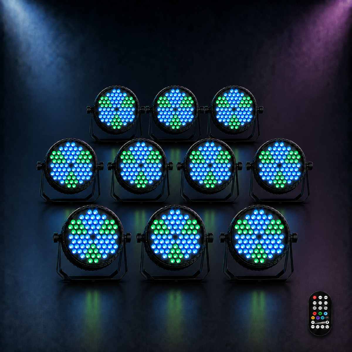 KTVLIGHTS 72-LED RGB PAR Light with Dynamic Vortex Effect-P12
