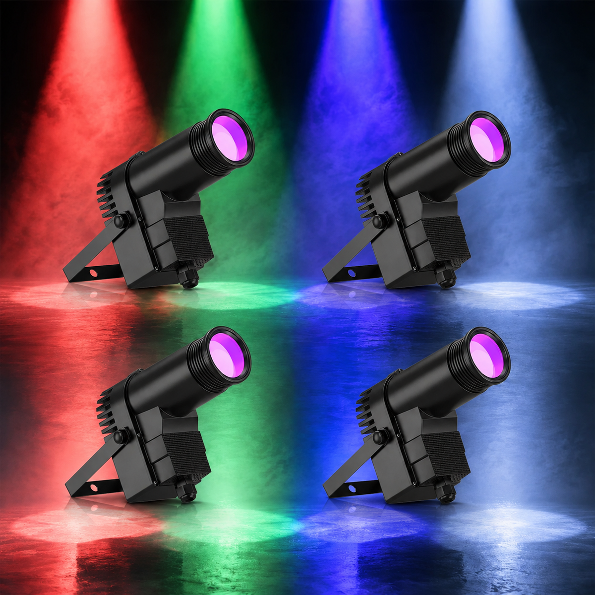 KTVLIGHTS 10W RGBW 4-in-1 LED Spotlight-J1