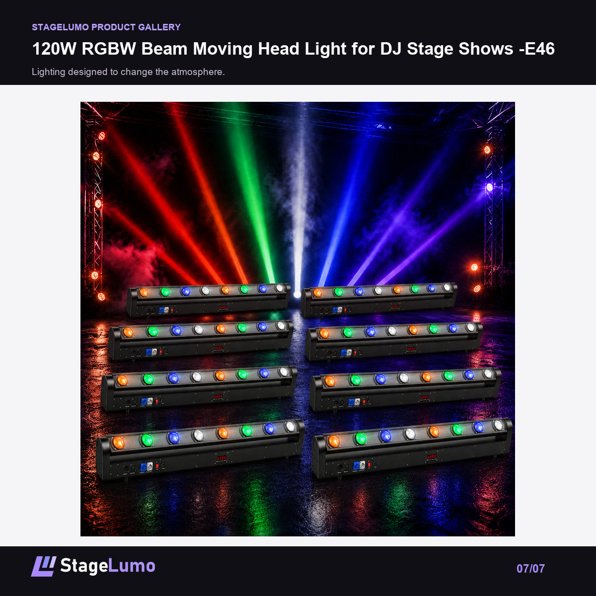 120W RGBW Beam Moving Head Light for DJ Stage Shows -E46 - StageLumo image 7