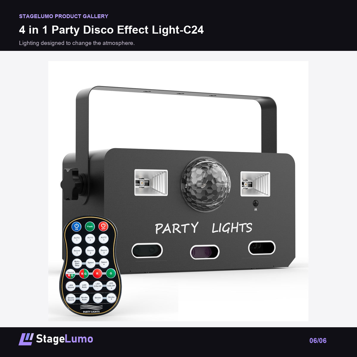 4 in 1 Party Disco Effect Light-C24 - StageLumo image 6