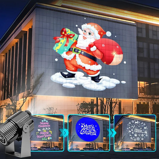 4-Image Rotating Gobo Projector for Custom Logo Advertising-S23