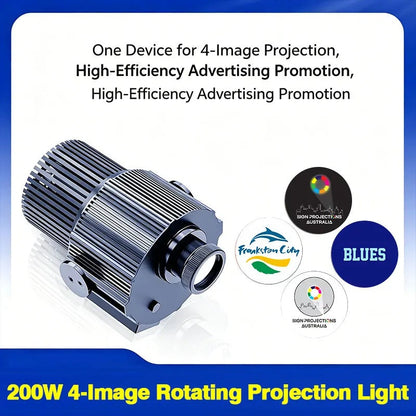 4-Image Rotating Gobo Projector for Custom Logo Advertising-S23