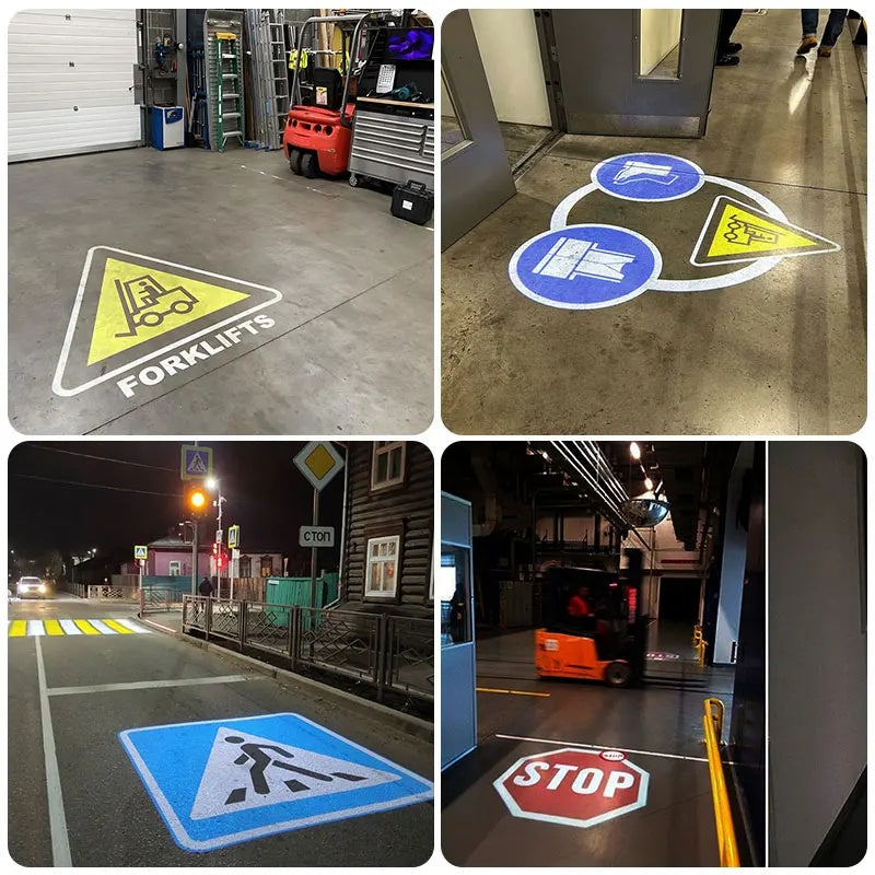 LED Stop Sign Gobo Projector for Warehouses & Job Sites-S31