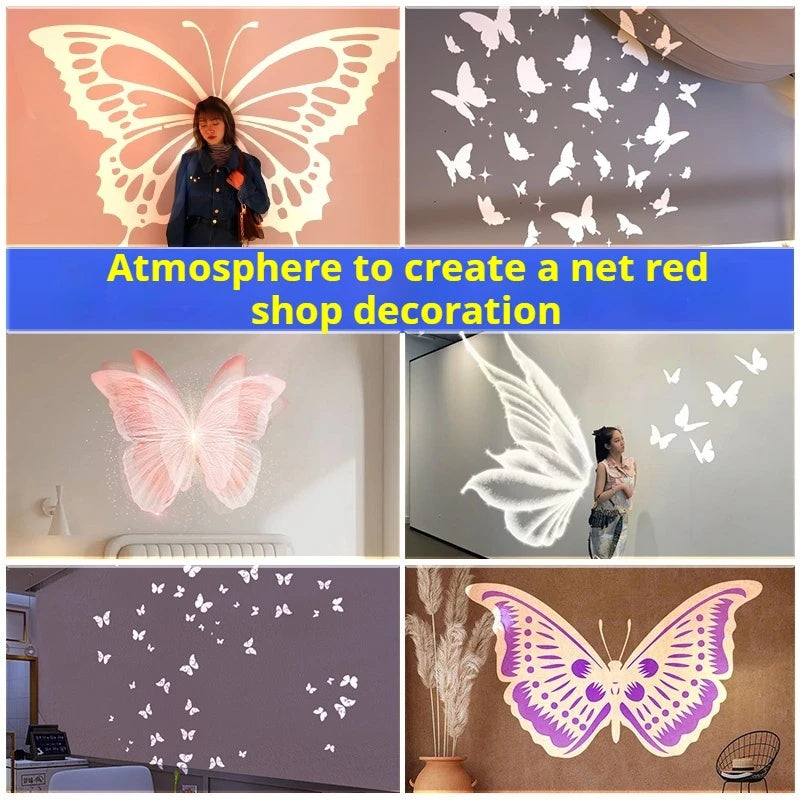 Animated Butterfly Projection Light with Custom Pattern Effects-S33