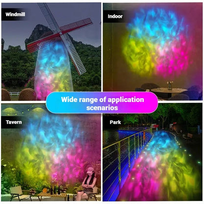 RGB Water Ripple Aurora Projector Light for Home & Events-S42