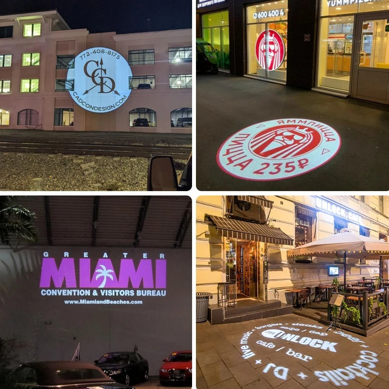IP67 Rotating Custom Logo Projector for Storefront Advertising-S13