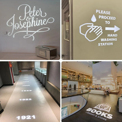 Custom Text & Logo Gobo Projector for Indoor & Outdoor Use-S14