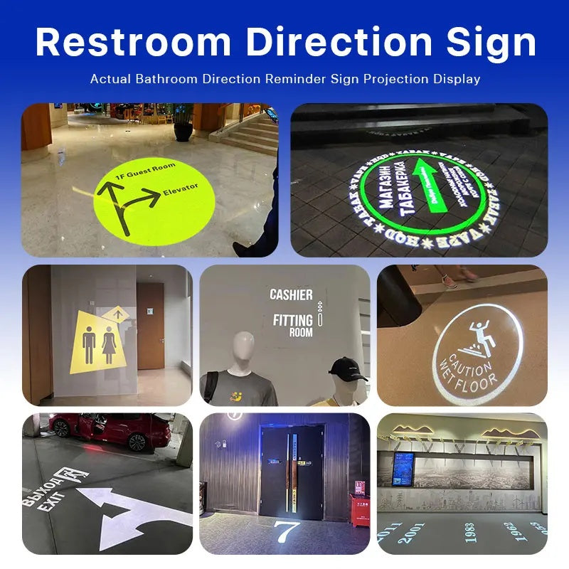 Custom Floor Sign Projector for Safety & Direction Guidance-S28