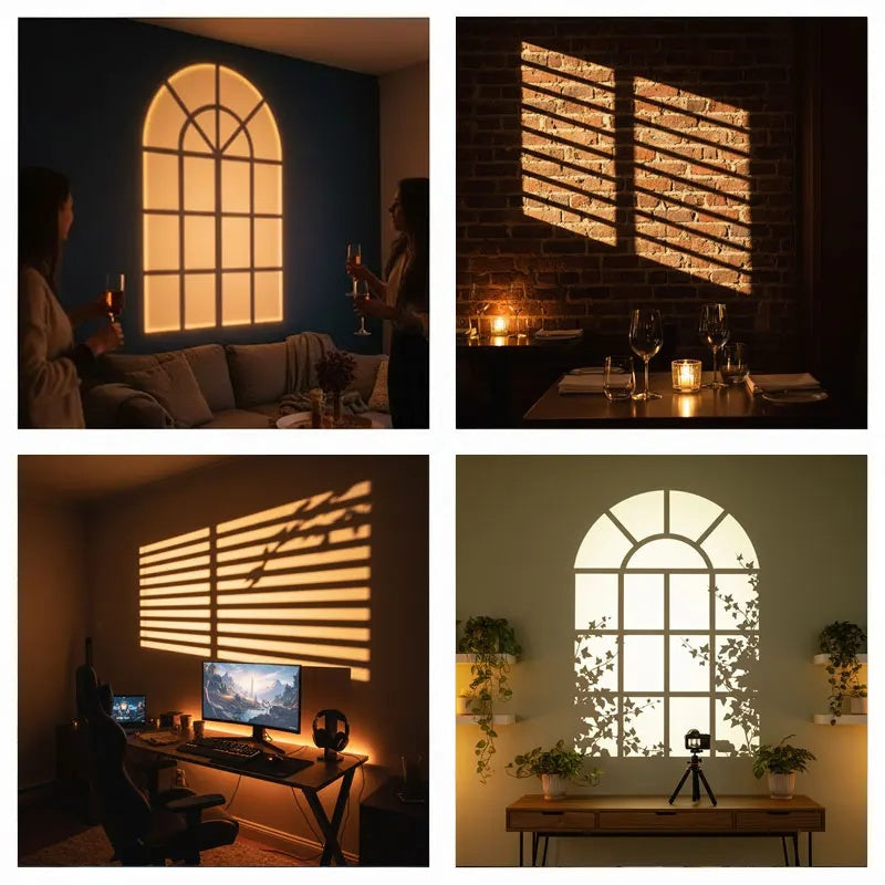 Window Gobo Projector Light with 12 Patterns for Home Decor-S39