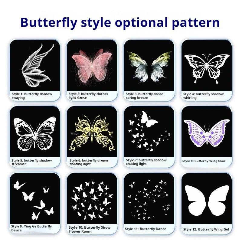 Animated Butterfly Projection Light with Custom Pattern Effects-S33