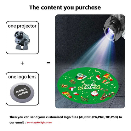 Merry Christmas Gobo Projector Light for Holiday Decorations-S27