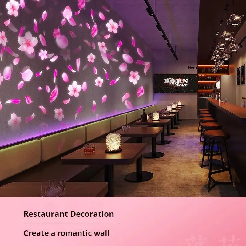 Dynamic Falling Flower Projection Light for Outdoor Displays-S11