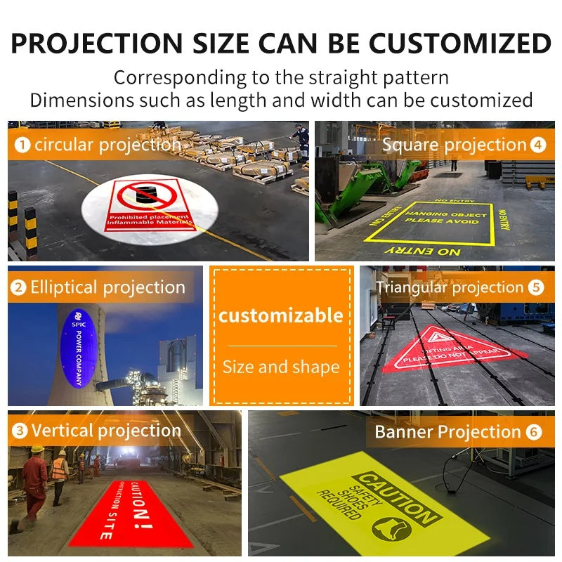 LED Stop Sign Gobo Projector for Warehouses & Job Sites-S31