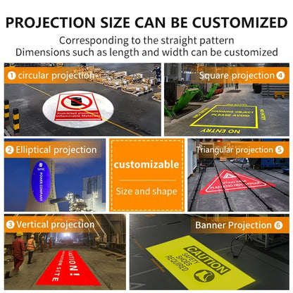 LED Stop Sign Gobo Projector for Warehouses & Job Sites-S31
