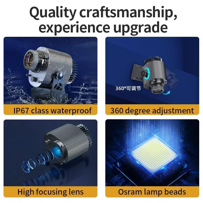 Custom Logo Gobo Projector IP67 Waterproof for Outdoor Ads-S20
