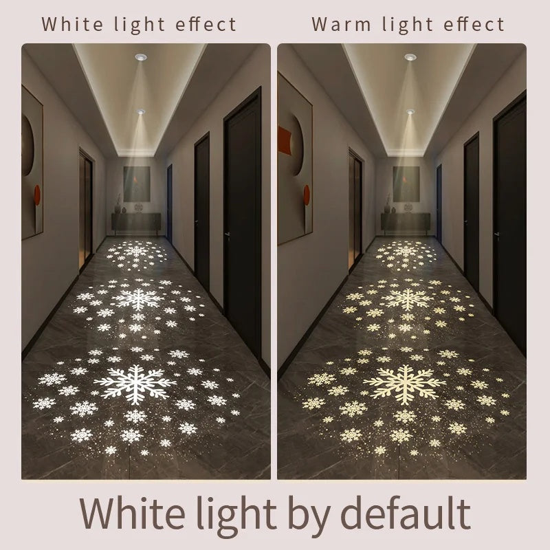 Snow Star Projection Ceiling Light for Modern Homes-S35