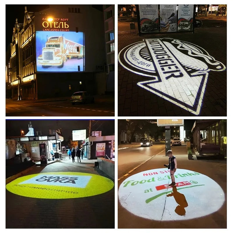 160W Outdoor Rotating Gobo Projector for Custom Logo Display-S24