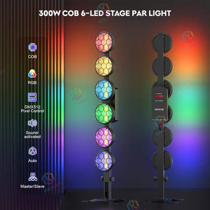 KTVLIGHTS Retro LED RGB COB PAR Light for Stage & DJ Events- P64