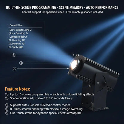 300W Outdoor Logo Projector IP67 Waterproof DMX LED Light-S44
