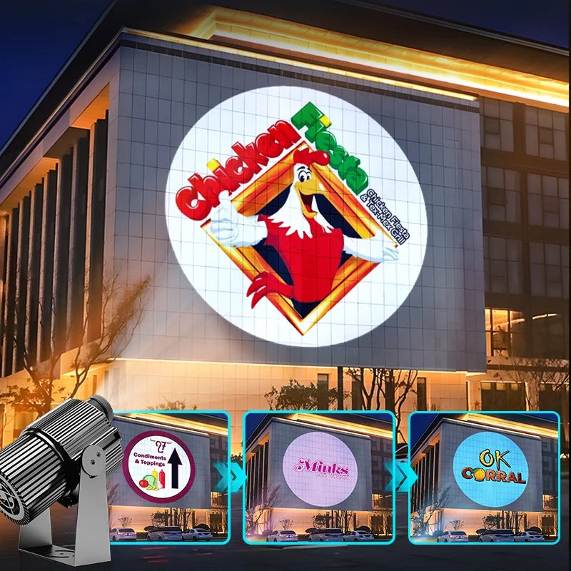 4-Image Rotating Gobo Projector for Custom Logo Advertising-S23
