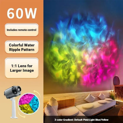 RGB Water Ripple Aurora Projector Light for Home & Events-S42