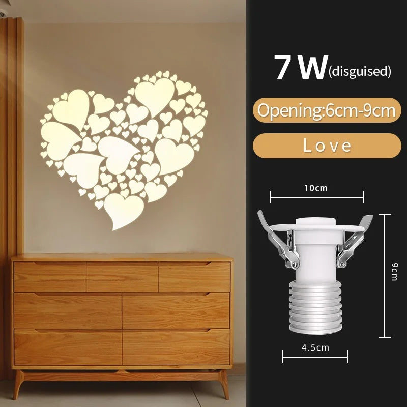 Snow Star Projection Ceiling Light for Modern Homes-S35
