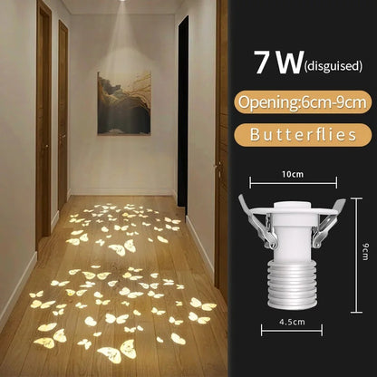 Snow Star Projection Ceiling Light for Modern Homes-S35