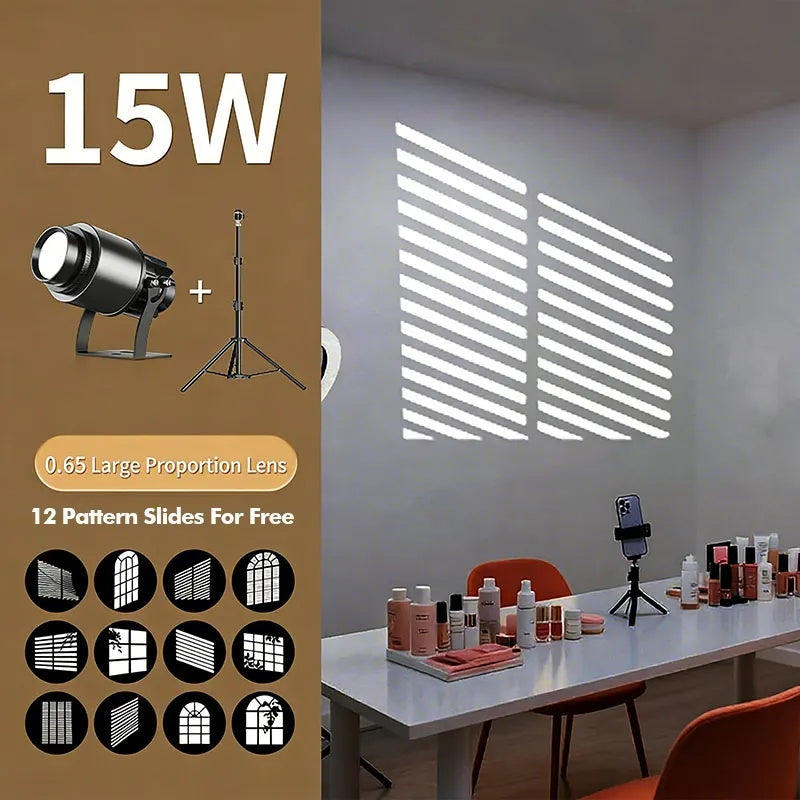 Window Gobo Projector Light with 12 Patterns for Home Decor-S39