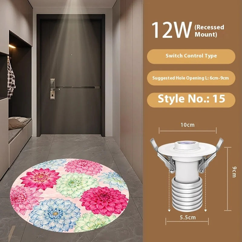 Custom Plant Pattern Projection Light for Entryway Decor-S38
