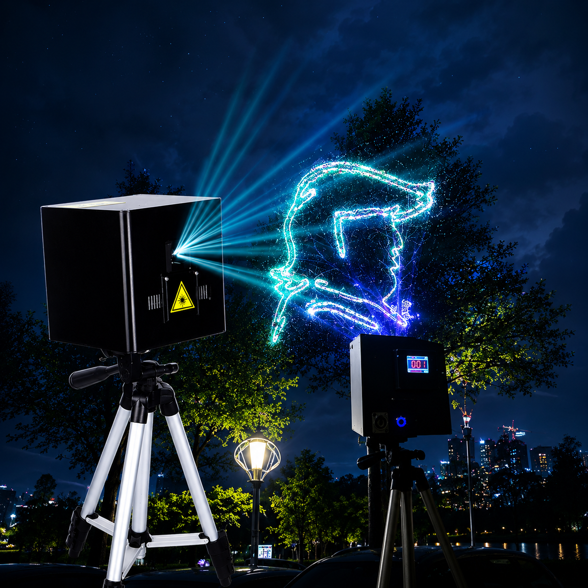 KTVLIGHTS Rechargeable APP Laser Light with RGB Effects for DJ Parties-A9