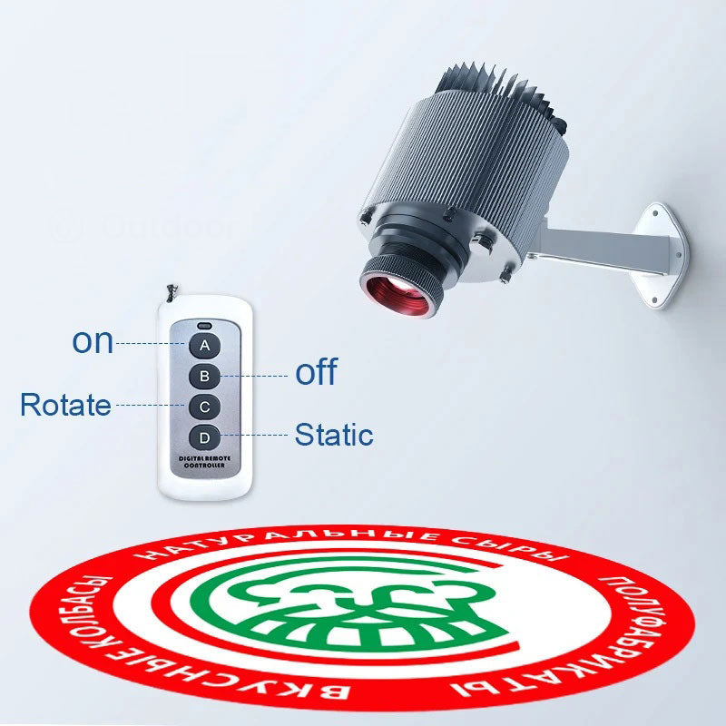 IP67 Rotating Custom Logo Projector for Storefront Advertising-S13