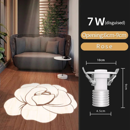 Snow Star Projection Ceiling Light for Modern Homes-S35