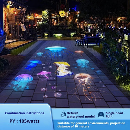 Dynamic Jellyfish & Ocean Fish Projection Landscape Light-S17