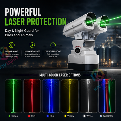 Dual-head programmable professional outdoor bird and animal deterrent laser lights - B29