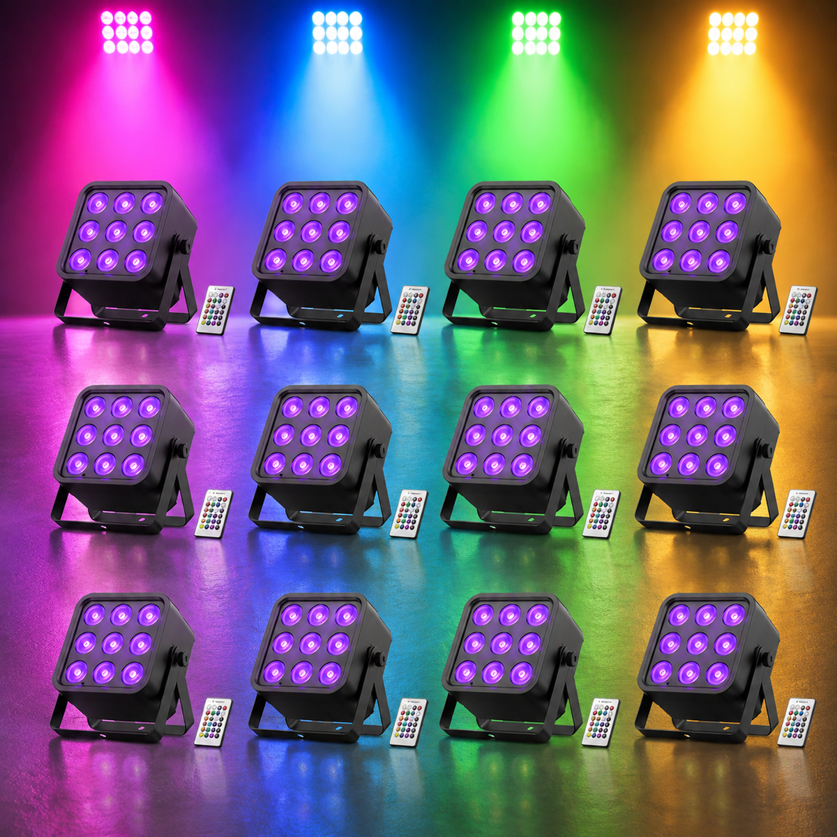 KTVLIGHTS 54W RGBWA+UV 6-in-1 DMX Rechargeable Stage Light-P25
