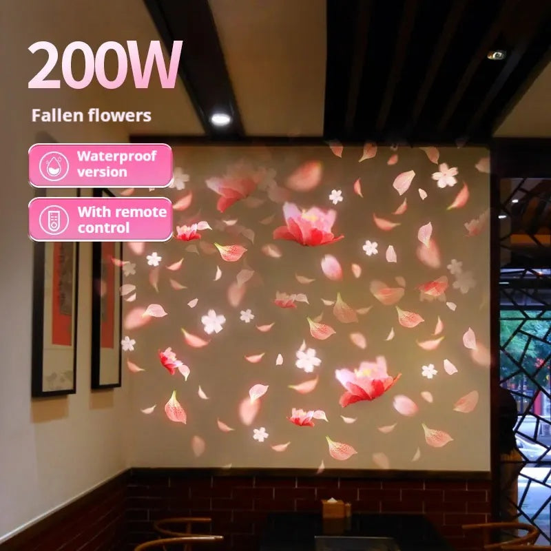 Dynamic Falling Flower Projection Light for Outdoor Displays-S11