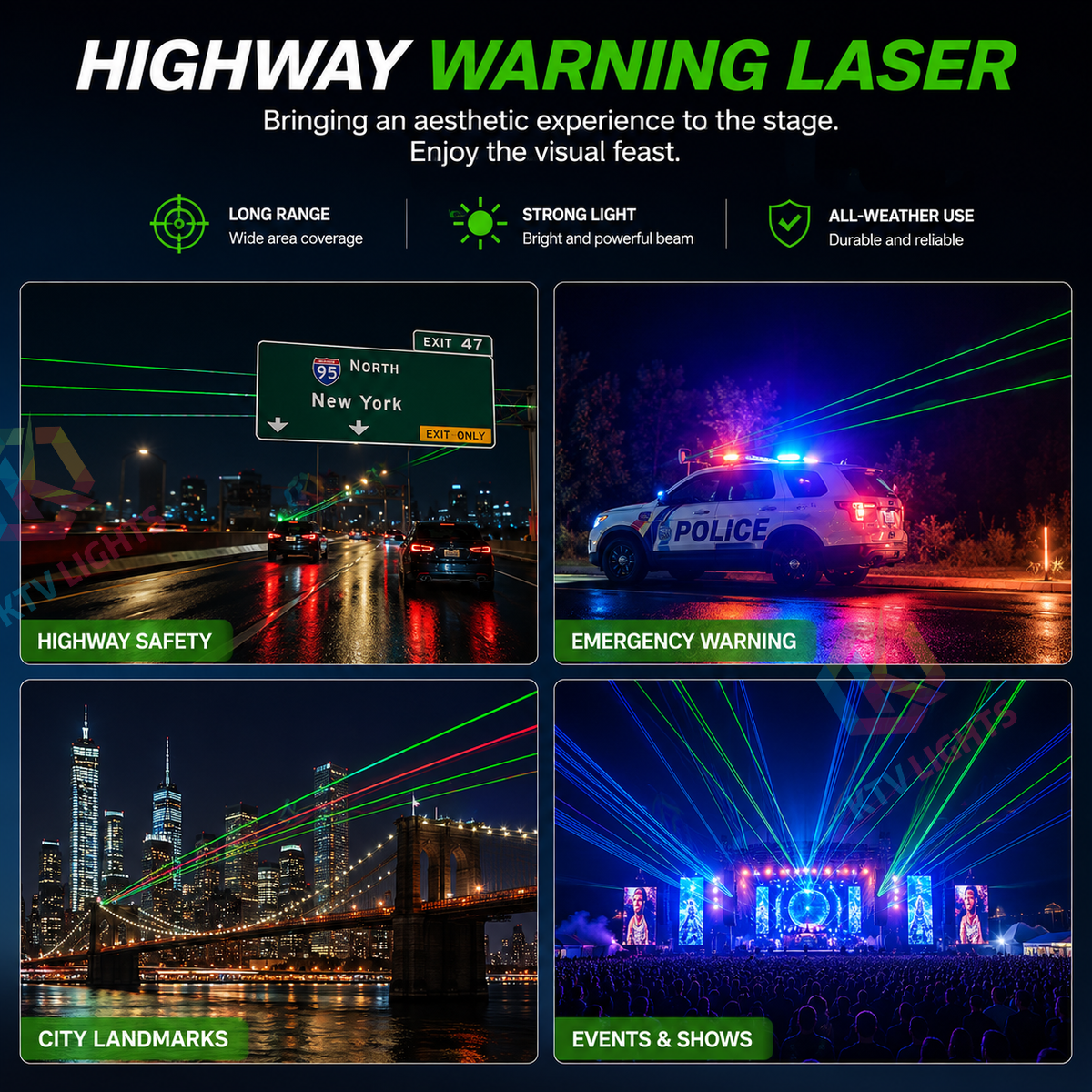 Dual-head programmable professional outdoor bird and animal deterrent laser lights - B29