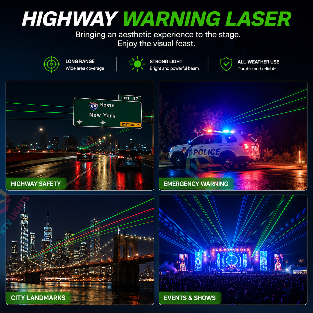 Professional Outdoor Bird Repellent Lights and Animal Repellent Laser Lights - B54