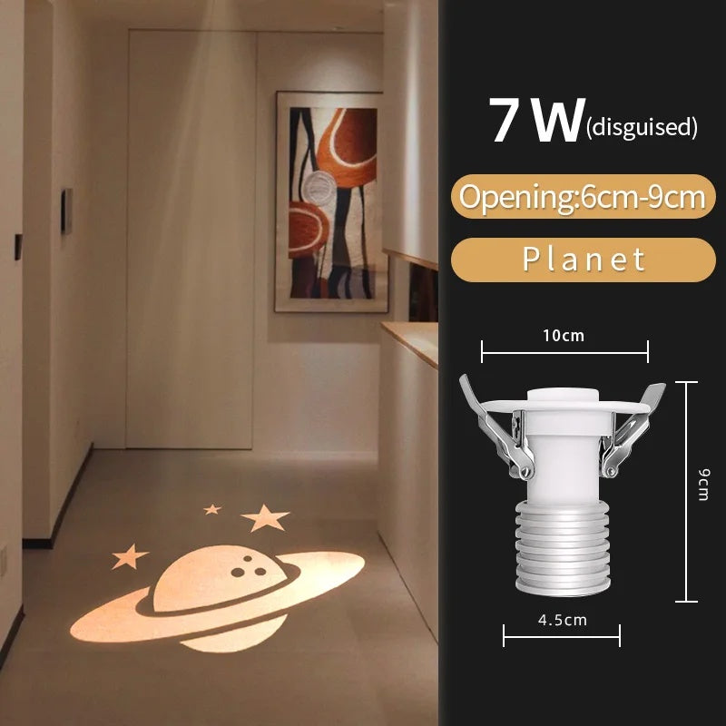 Snow Star Projection Ceiling Light for Modern Homes-S35