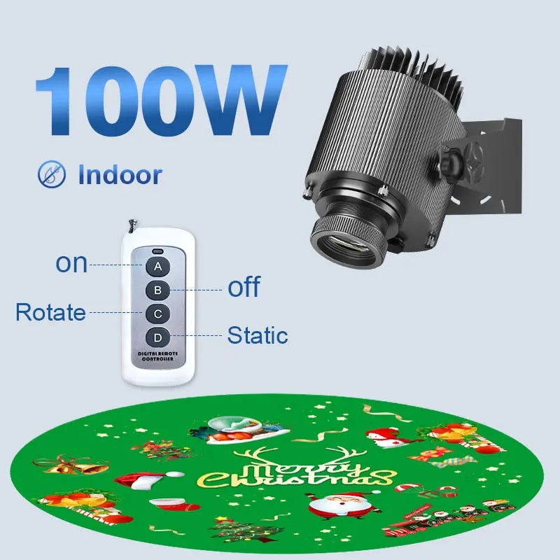 Merry Christmas Gobo Projector Light for Holiday Decorations-S27