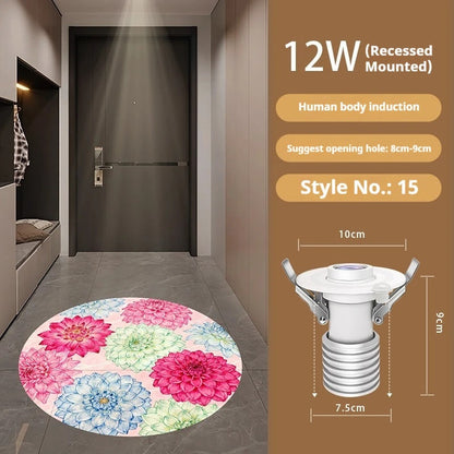 Custom Plant Pattern Projection Light for Entryway Decor-S38