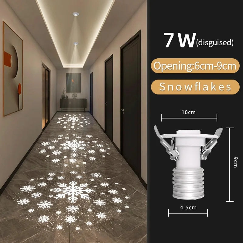 Snow Star Projection Ceiling Light for Modern Homes-S35