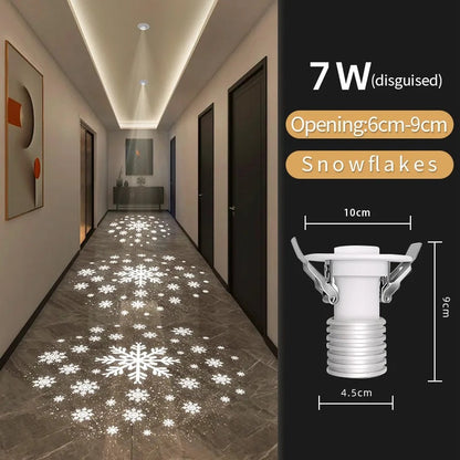 Snow Star Projection Ceiling Light for Modern Homes-S35