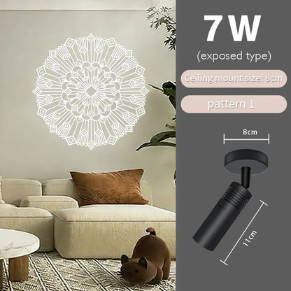 Snow Star Projection Ceiling Light for Modern Homes-S35