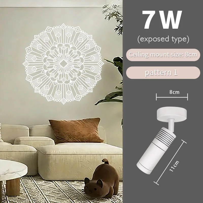 Snow Star Projection Ceiling Light for Modern Homes-S35