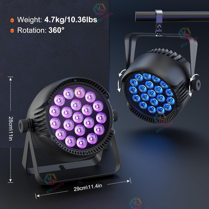 KTVLIGHTS 200W RGBW LED DMX IP65 Waterproof PAR Light-P60