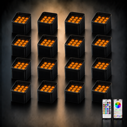 KTVLIGHTS 9x18W RGBW UV APP Waterproof LED PAR Light-P6